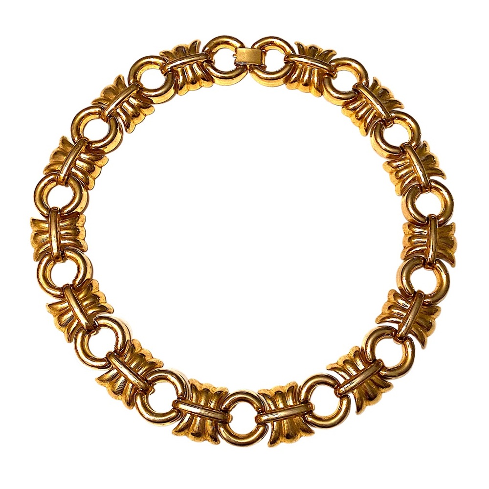 Vintage Gold Thick Collar Chain Necklace